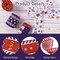 5 Rolls Patriotic Ribbon 4th of July Stars and Stripes Burlap Wired Edge Ribbon 25 Yards American Flag Decorative Ribbon